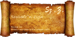 Szoldán Zita névjegykártya